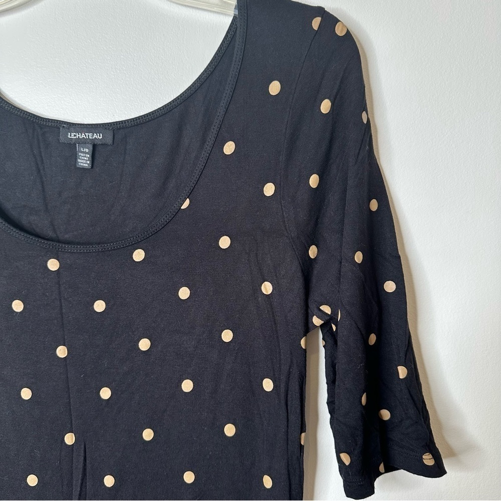 Le chateau black and gold polka dot dress - Picture 7 of 9